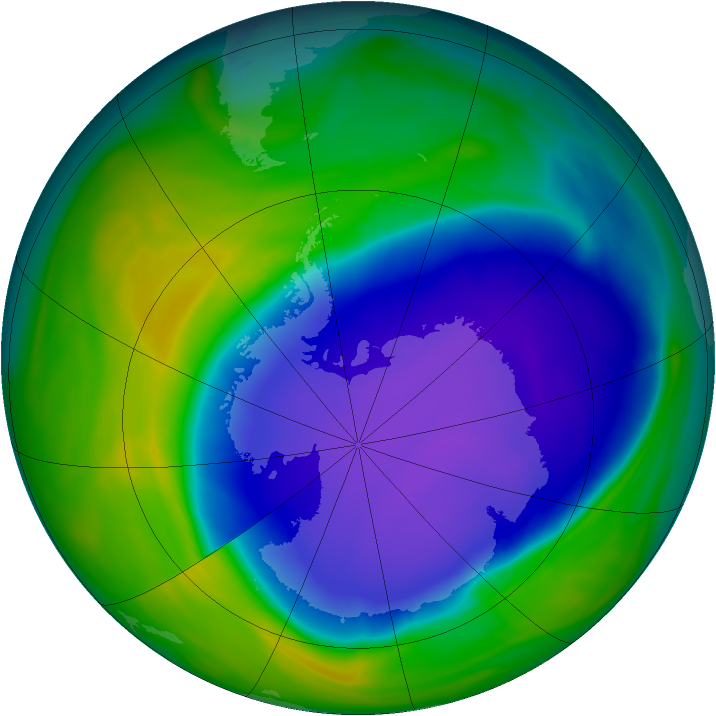 Antarctic ozone map for 26 October 2006